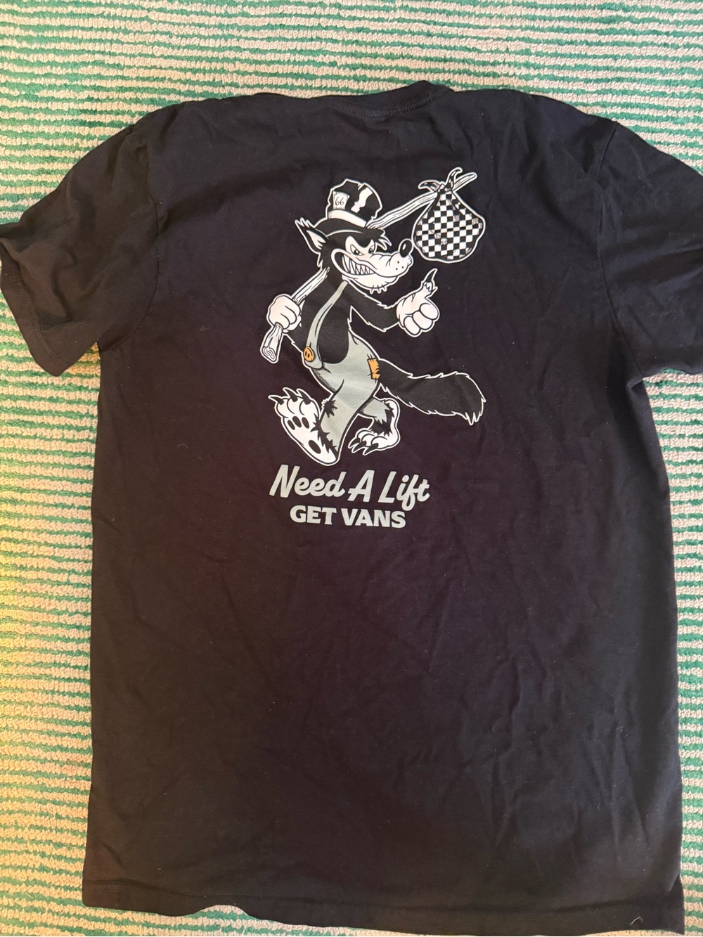 Vans Black Graphic 'Need A Lift' Short Sleeve Tee